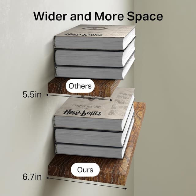 Thumbnail 6 de BAYKA 22.5-inch Floating Shelves