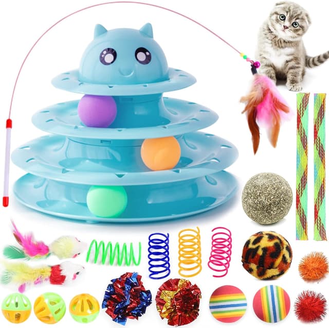Imagen de Suhaco 21 Pack Cat Toys for Indoor Cats en OfertitasTOP