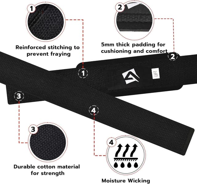 Detalle de AQF Lifting Straps 60cm cotton wrist straps