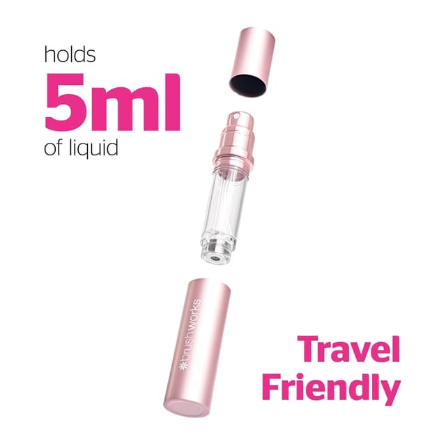 Detalle 1 de Brushworks Luxury Perfume Atomiser – nachfüllbarer Reisezerstäuber für bis zu 5 ml