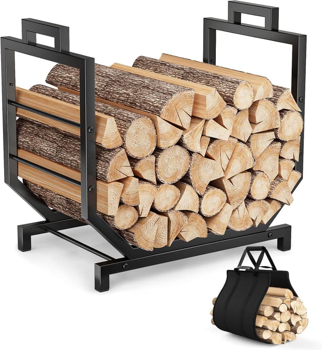 Imagen de ZIPEEU Metal Firewood Log Holder for Fireside 16.92x21x13 in en OfertitasTOP