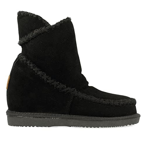 Detalle 2 de GIOSEPPO 42114 Botines negros estilo australiano con cuña