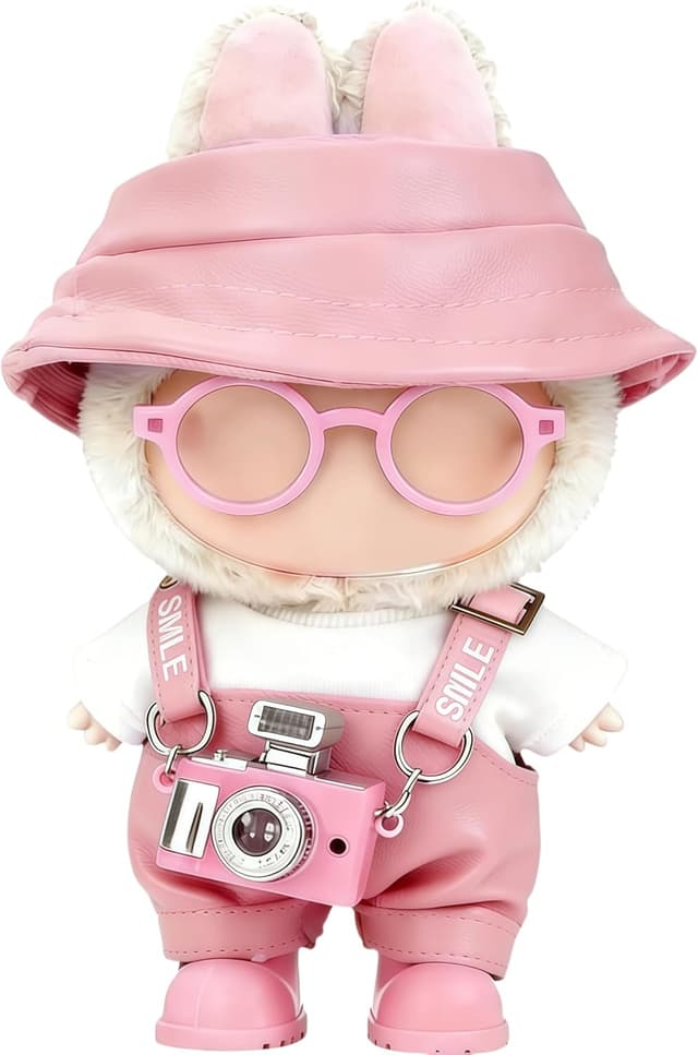 Detalle de Clothes for LABUBU 17cm Doll 6-Piece Outfit Set (No Doll) – Light Pink