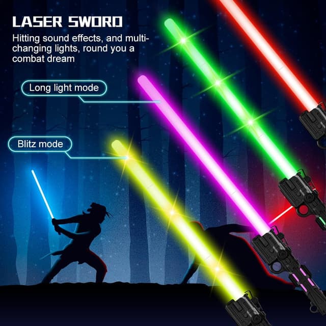 Thumbnail 1 de AYESY 7 Couleurs Sabre Laser rétractable 44-74cm