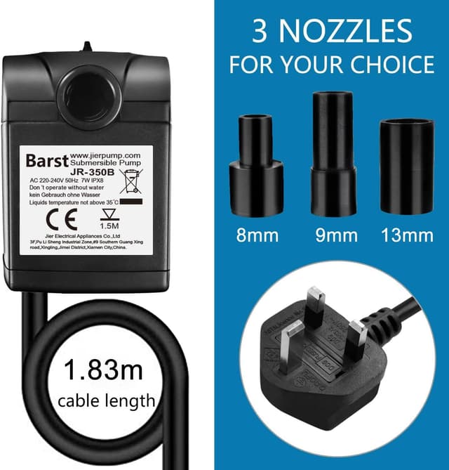 Detalle 1 de Submersible water pump 350 L/H ultra quiet