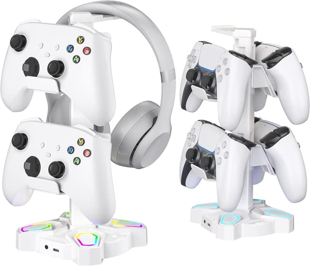 Detalle de KDD Gaming Headphones Stand with 2 USB ports