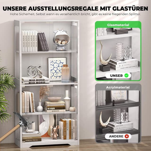 Detalle 1 de BROTTAR Vitrine mit LED 80 cm Breite