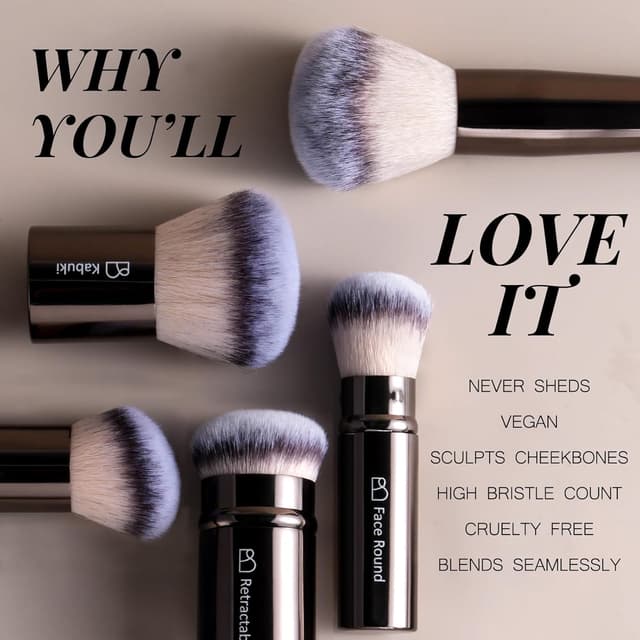 Detalle 2 de Professional Makeup Brushes BS-MALL 20pcs ⚙