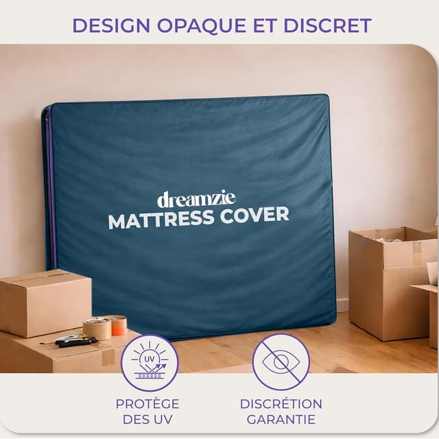 Thumbnail 6 de Dreamzie Housse de protection de matelas en plastique opaque 70x140 cm (épaisseur 20 cm) avec fermeture éclair