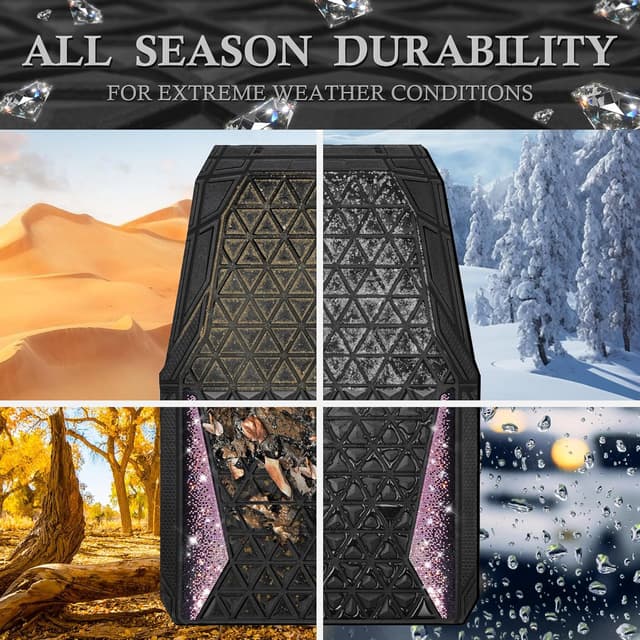 Thumbnail 6 de CAR PASS Bling Rubber Car Mats, Universal 1