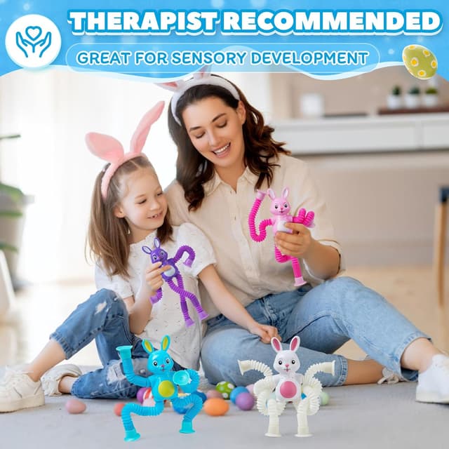 Detalle de Pop Tube Sensory Toys 4 Pack for Easter