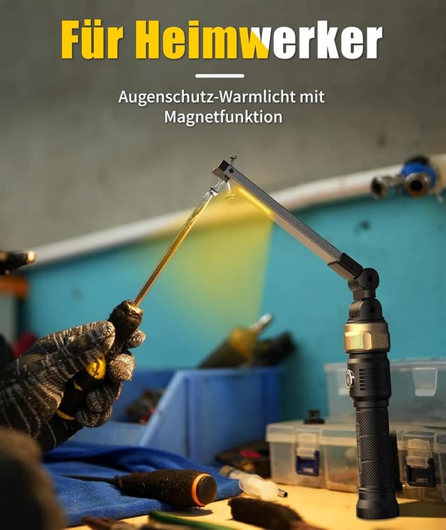 Thumbnail 5 de HOTLIGH Werkstattlampe Arbeitsleuchte 5000 mAh 🔦