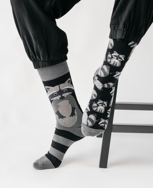 Detalle de TODO Colours Lustige Socken mit Waschbär-Motiv – mehrfarbig (Herren & Damen)