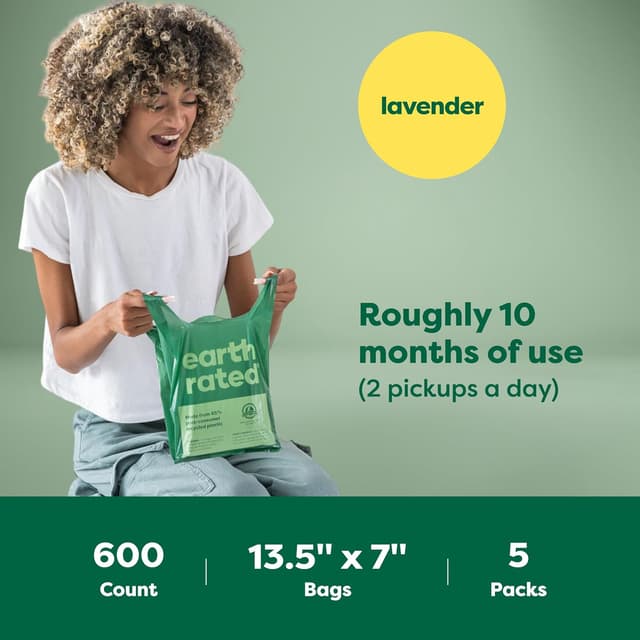 Thumbnail 6 de Earth Rated sacchetti igienici per cani con manici extra larghi alla lavanda, value pack da 600 sacchetti
