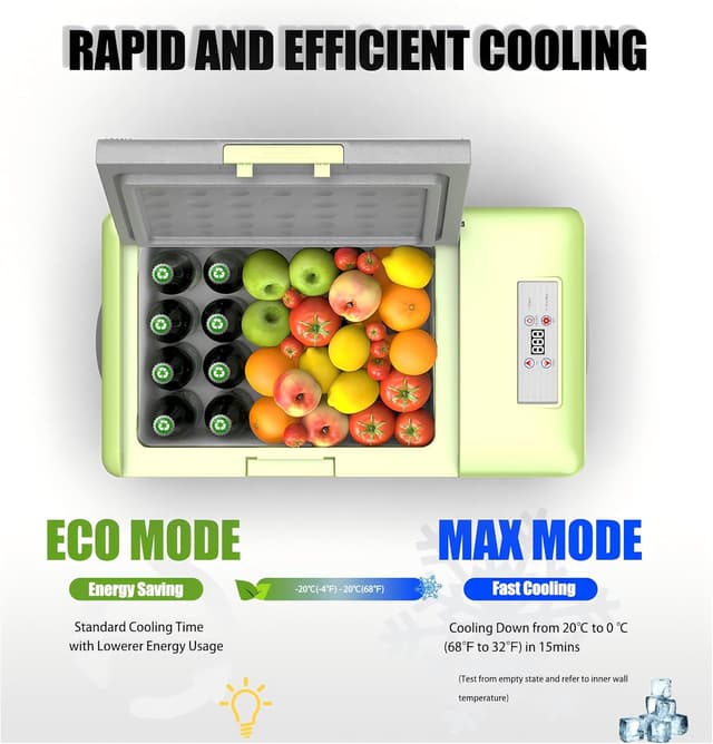 Detalle de Alpicool Y16T 15L compressor fridge freezer