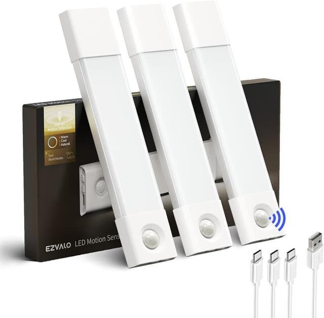 Detalle de EZVALO 8'' Under Cabinet Lights with Motion