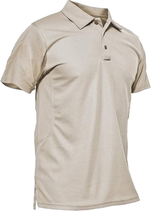 Detalle de Polo KEFITEVD à séchage rapide pour homme en polyester piqué