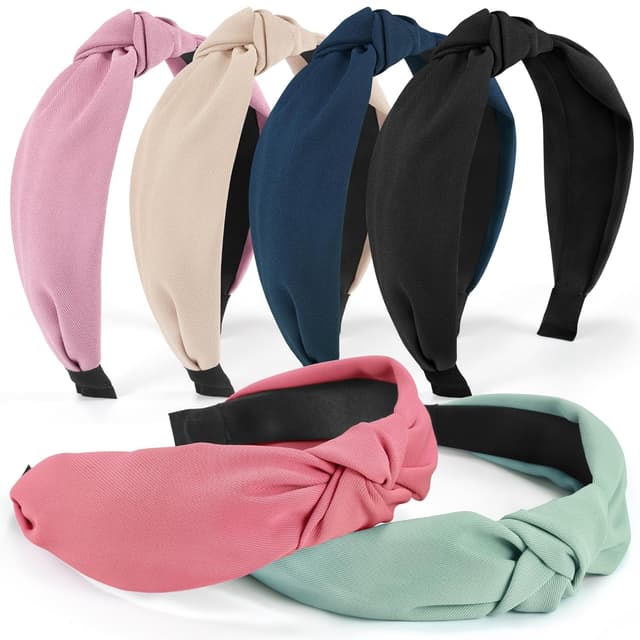 Detalle de DiyJibb Stirnbänder Turban Knot 6er Set