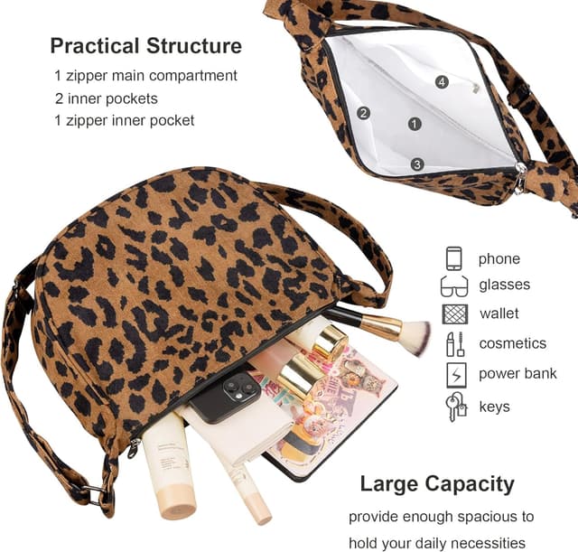 Detalle de FITDON Halbmond Tasche Damen Crossbody – Hobo Casual Umhängetasche mit verstellbarem Schultergurt