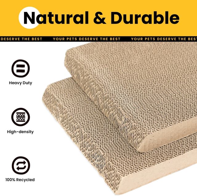 Detalle de Conlun A-Frame Cat Scratching Board (Dual-Sided Vertical/Horizontal Scratcher) for Indoor Kittens