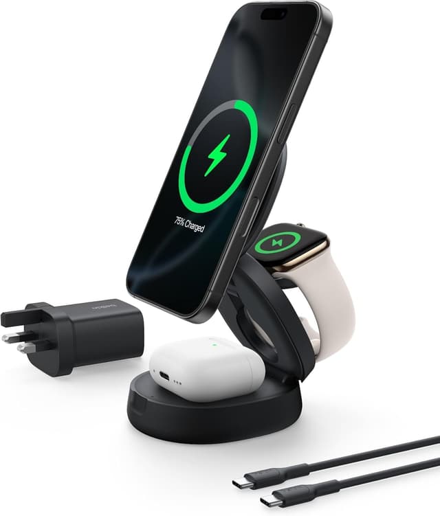 Detalle de Belkin 3‑in‑1 MagSafe Charger 15W