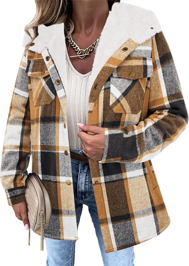 Detalle de Zeagoo Plaid Shacket Jacket 2XL