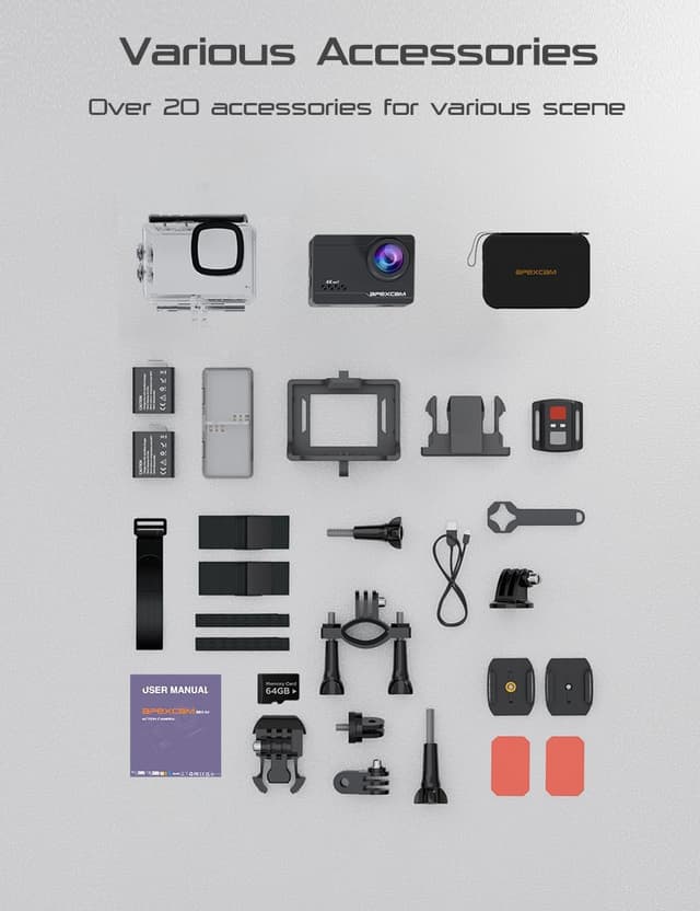 Thumbnail 6 de Apexcam M80Air 64GB Action Cam 4K60FPS