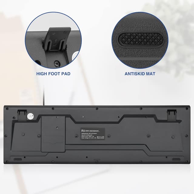 Thumbnail 5 de Rii RK907 wired keyboard 104 keys