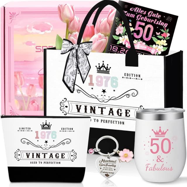 Detalle de 50. Geburtstag Geschenk Frau Set 1976