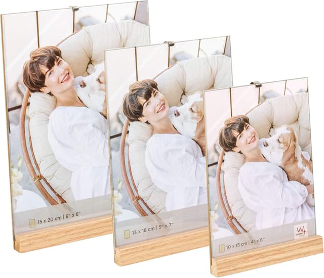 Detalle 2 de walther design Cadre Photo Naturel 10 x 15 cm en bois (Portrait Simplicity YQ015P)