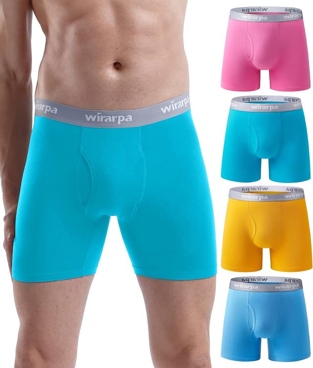 Thumbnail 6 de wirarpa 4er-Pack Herren-Boxershorts aus Baumwolle mit Stretch und Eingriff
