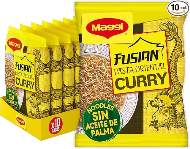 Detalle de Maggi Pasta Oriental Curry Pack de 10 🍜