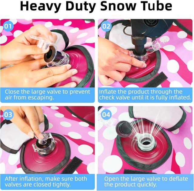 Thumbnail 6 de Inflatable Snow Tube Sled Heavy Duty snow tube