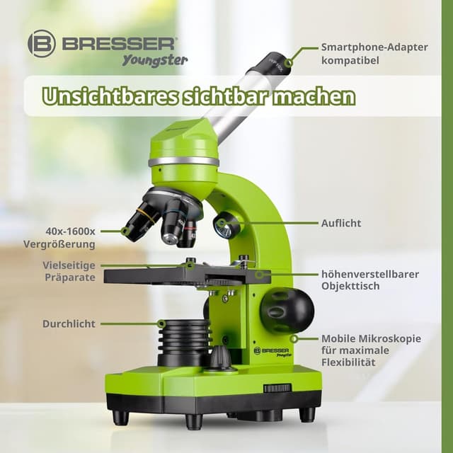 Detalle 1 de Bresser Junior Schülermikroskop BIOLUX 1600x