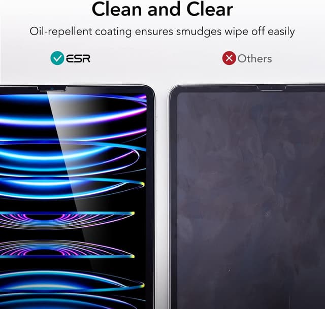 Thumbnail 6 de ESR tempered-glass screen protector for iPad Pro 11-inch (2022/2021/2020/2018) & iPad Air 5/4 (2022/2020) – 2 pack with alignment frame