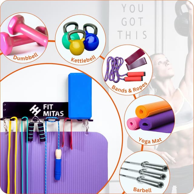 Detalle 2 de Fit Mitas Rack Musculación y Kit Gimnasio en Casa