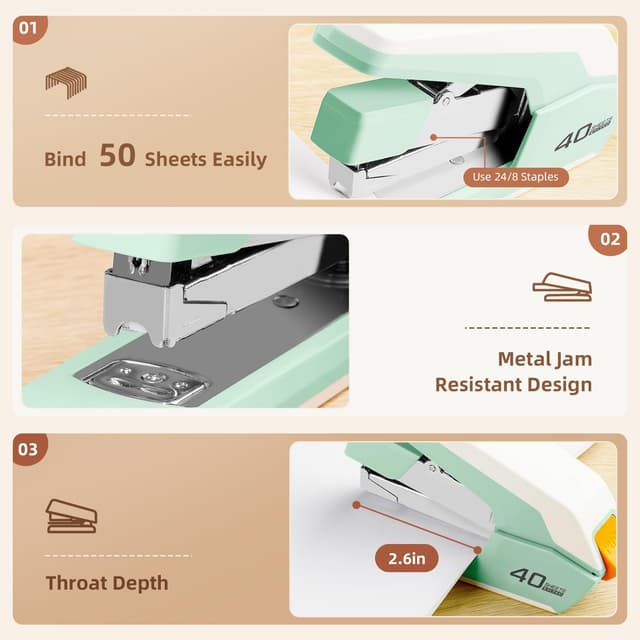 Thumbnail 4 de deli Heftgerät Tacker 40 Blatt