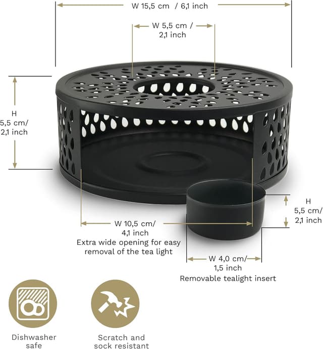 Thumbnail 3 de Creano Scaldavivande Acciaio 15,5 cm 🍵