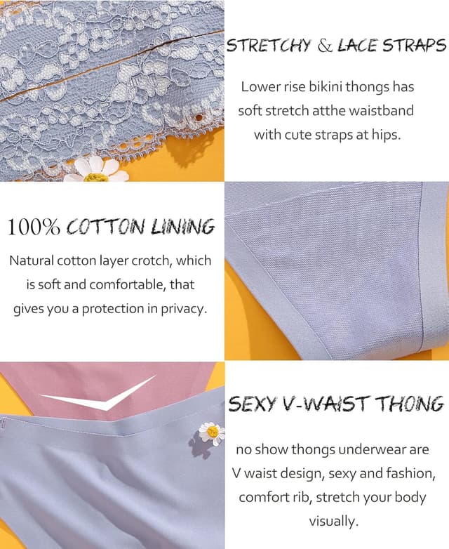 Detalle 2 de BeReady seamless thongs, 6 pack