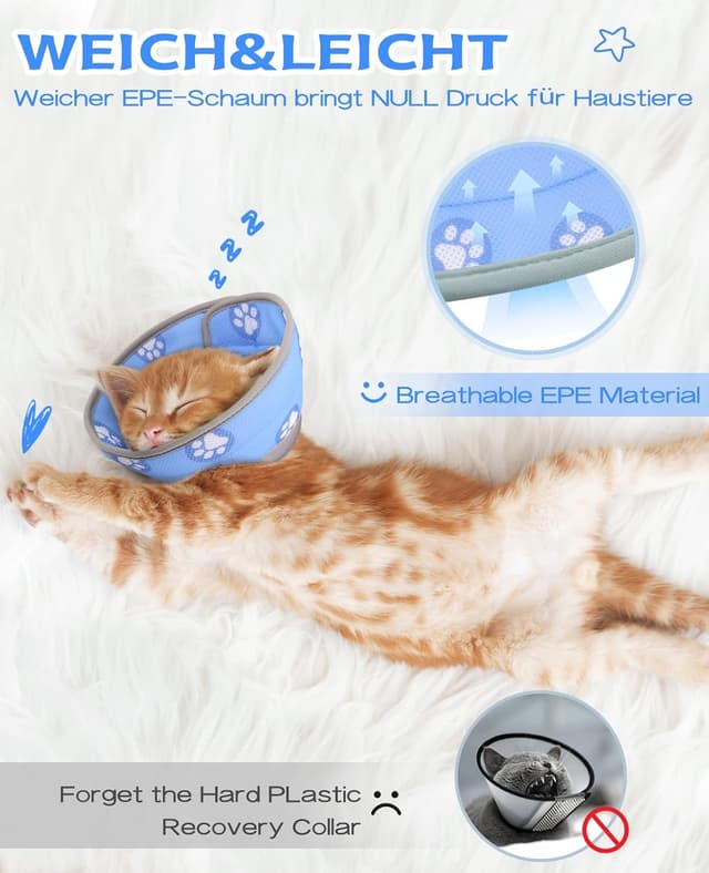 Detalle 2 de Supet Katzen Halskrause Blau Größe L