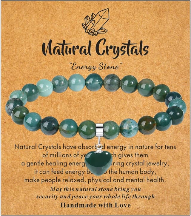 Detalle de XIANNVXI Herzarmband Damen mit 8 mm Perlen