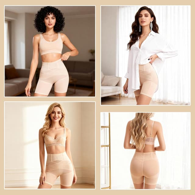 Aullwyr Guaina Contenitiva Donna con vita alta e fascia incrociata modellante