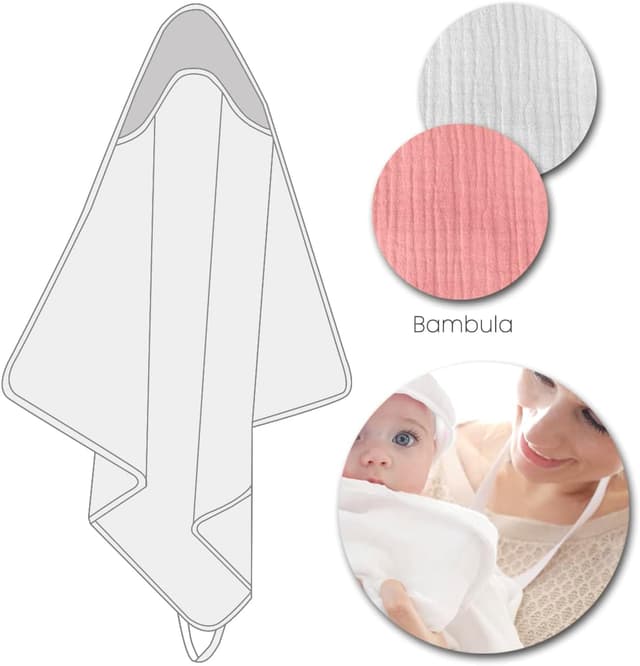 Thumbnail 2 de MIMUSELINA Asciugamano 1x1m per neonati