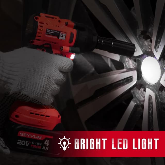 Thumbnail 4 de SEYVUM Impact Wrench 320 Ft-lbs, 20V Brushless