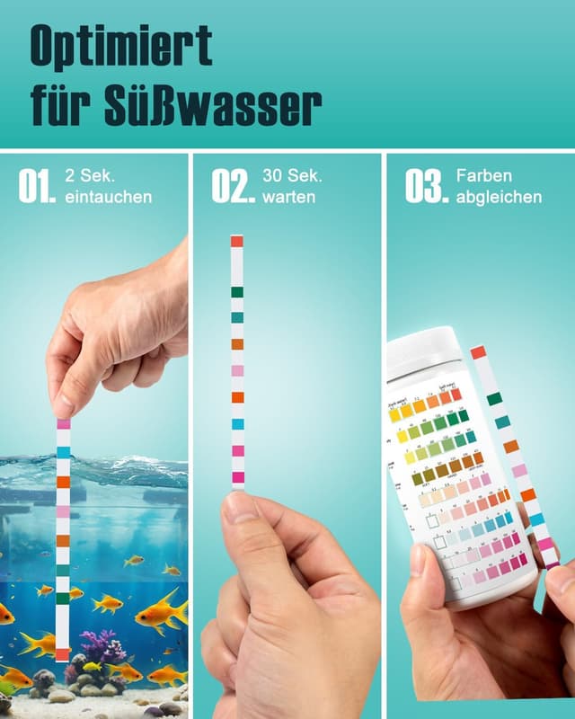 Thumbnail 4 de Wolmds 9‑in‑1 Aquarium Teststreifen 100er