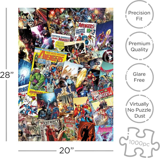 Thumbnail 1 de AQUARIUS Marvel Puzzle Cast 1000-Piece Jigsaw Puzzle (Glare-Free, Precision Fit)