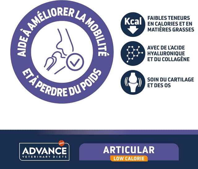 Detalle de Advance Veterinary Diets Articular Care Reduced Calorie – Croquettes pour chiens à problèmes articulaires (3 kg)