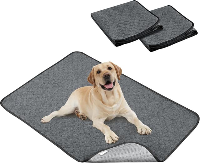 Thumbnail 6 de Maxetodo 2 tappetini igienici per animali domestici 70x100 cm, 4 strati lavabili e antiscivolo (grigio)