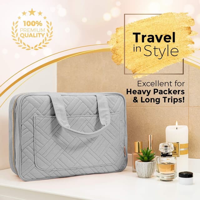 Thumbnail 6 de BOACAY Large Hanging Travel Toiletry Bag (Women & Girls) – Makeup, Shower & Wash Organiser