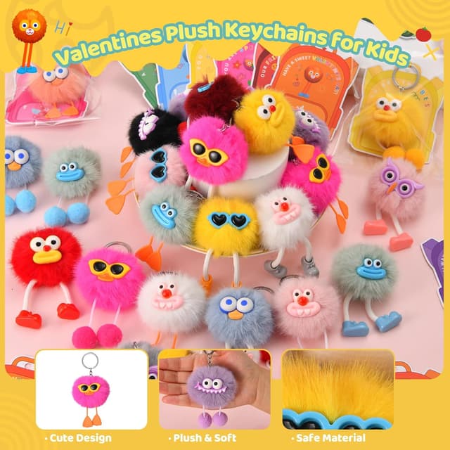 Thumbnail 3 de EFLSJIO Valentine Plush Keychains 24 Pack